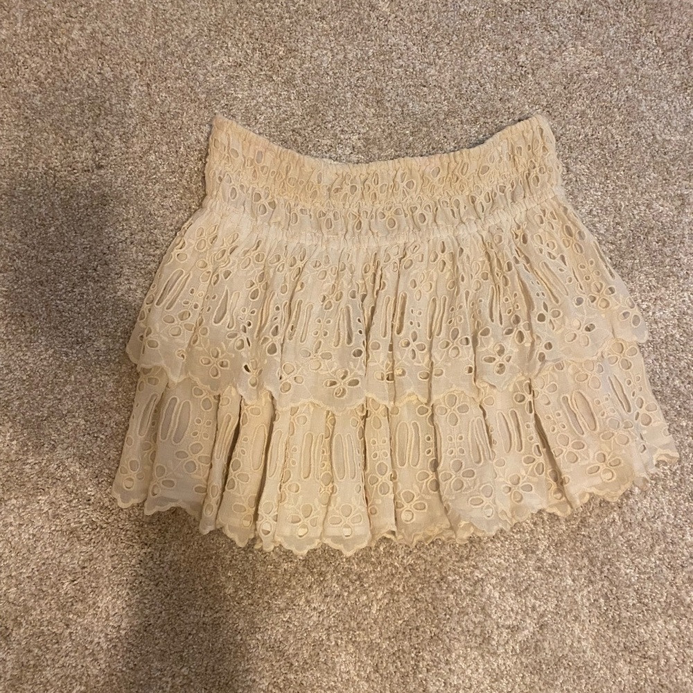 Free People eyelet mini skirt. So perfect. Size medium.